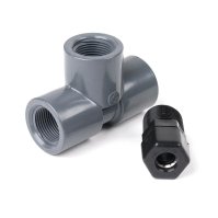 FC75P e FC75C - Kit cella di flusso in polipropilene 3/4" (raccordo a T e pressacavo)